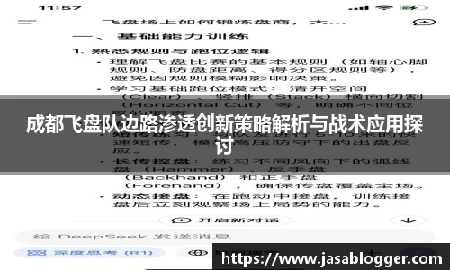 成都飞盘队边路渗透创新策略解析与战术应用探讨